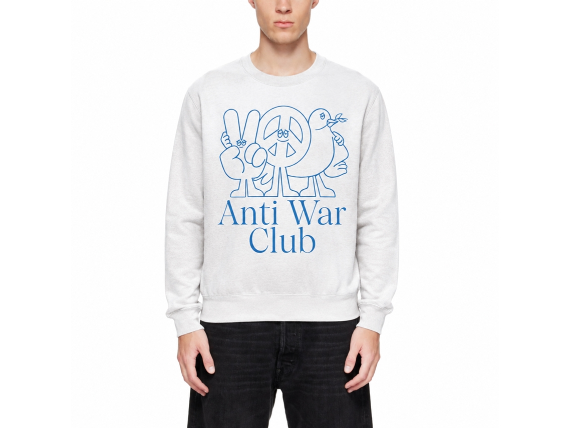 Rockinstone Anti War Club Sweatshirt Unique Designer Style