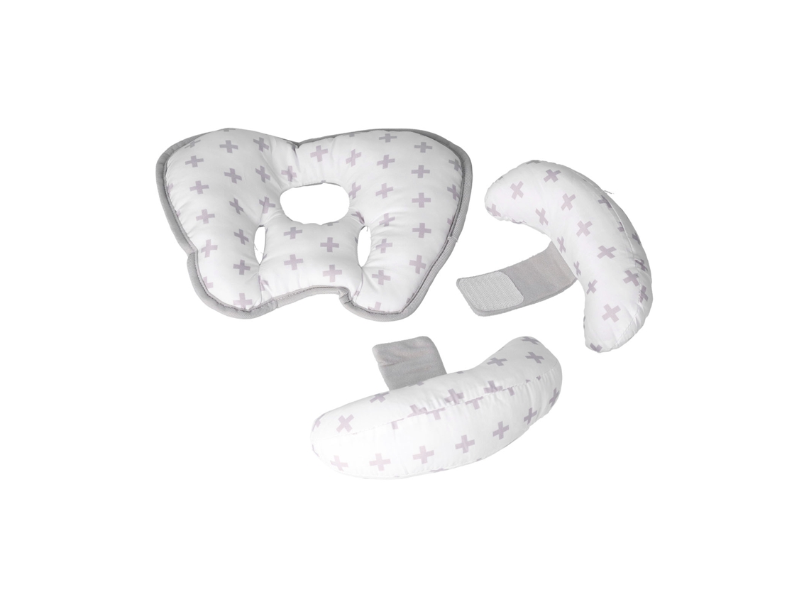 Mali travesseiro para Bebê Ajustável Transpiravel Suave Design Único Suporte Cabeça Branco Plus
