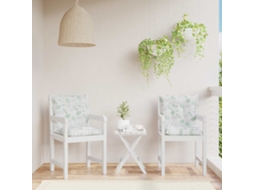 Vidaxl Almofada De Exterior 2 Unid. Tecido Padrão De Folhas Finas