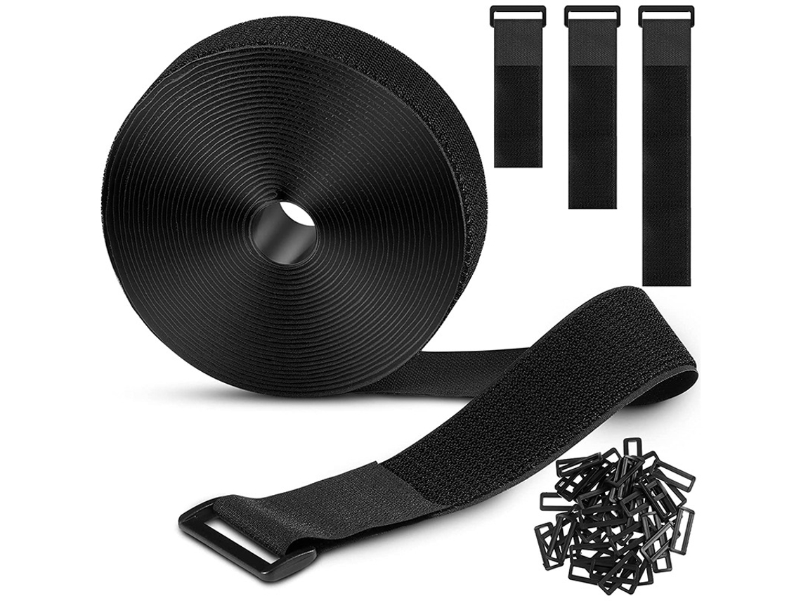 Velcro Reutilizável De 10 M X 25 Mm, Abraçadeiras De Cabo Ajustáveis