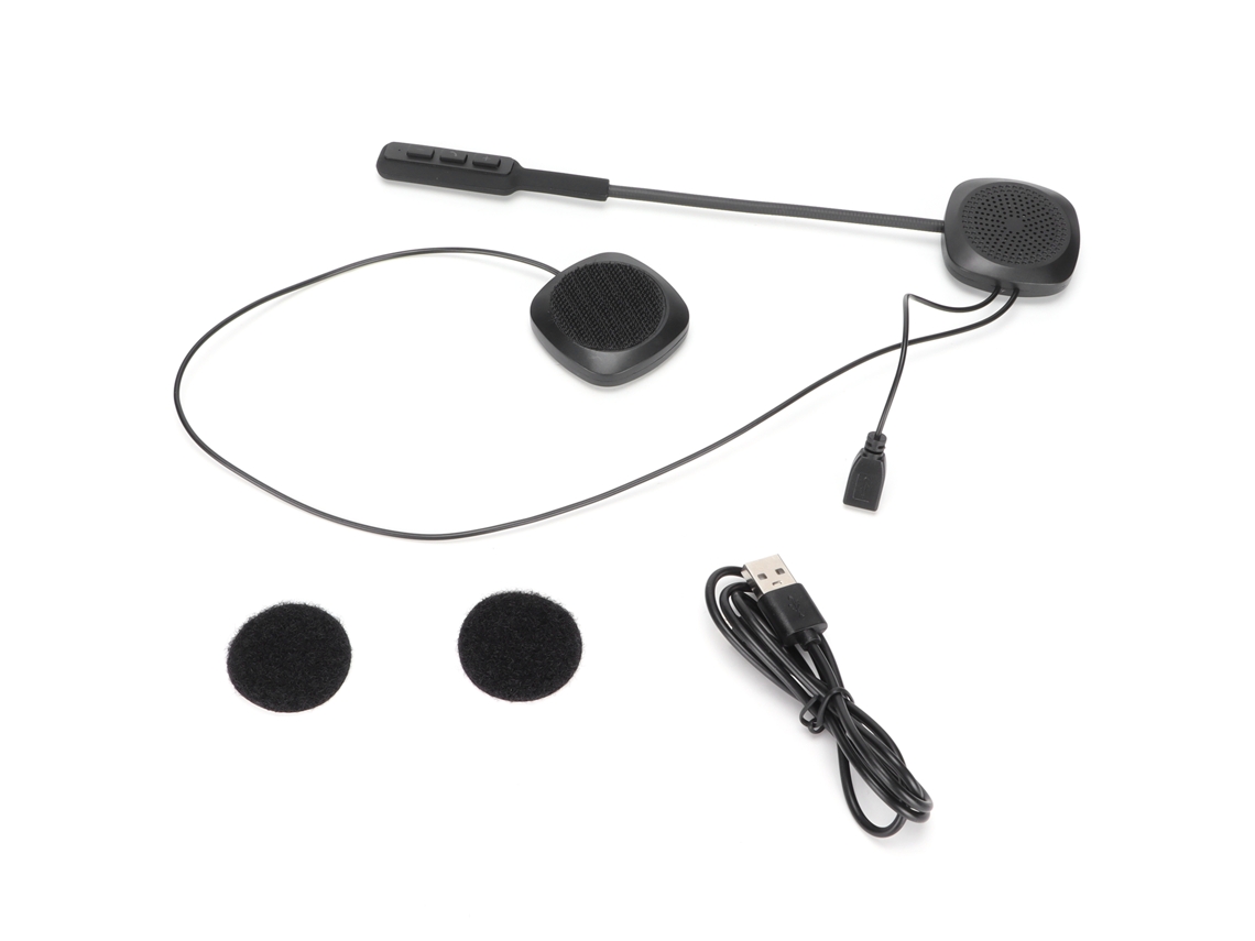 Auriculares Bluetooth 5.0 para Casco de Motocicleta com Microfone Manos Livres, Alcance de 20-30 M
