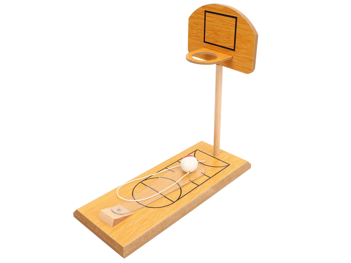 Jogo De Basquete De Mesa Em Madeira Arremesso Com Dedo Brinquedo Para Interação Pais E Filhos