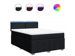 Box Spring Bed, Box Spring Beds Vidaxl Preto Tecido (140 X 190 Cm)