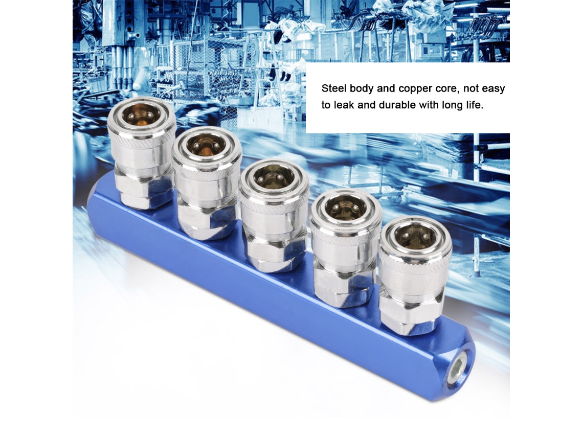 Laxiscreed Conector Rápido Pneumático 12mm Fêmea Para Mangueira De Ar, Interface De 5 Vias