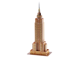 Quebra-cabeça 3d Do Empire State Building - Modelo De Papelão, 24 Peças, 11x8x26 Cm
