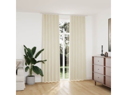 Vidaxl Cortinas Blackout Com Ganchos 2 Pcs 140x245 Cm Veludo Cor Creme