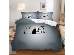 Conjunto de Lençol Microfibra Animal Snoopy 220x240cm Nova Line