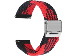 Bracelete Entrançada Solo Loop (Huawei Watch GT 3 Active 46 mm - Vermelho e Preto)