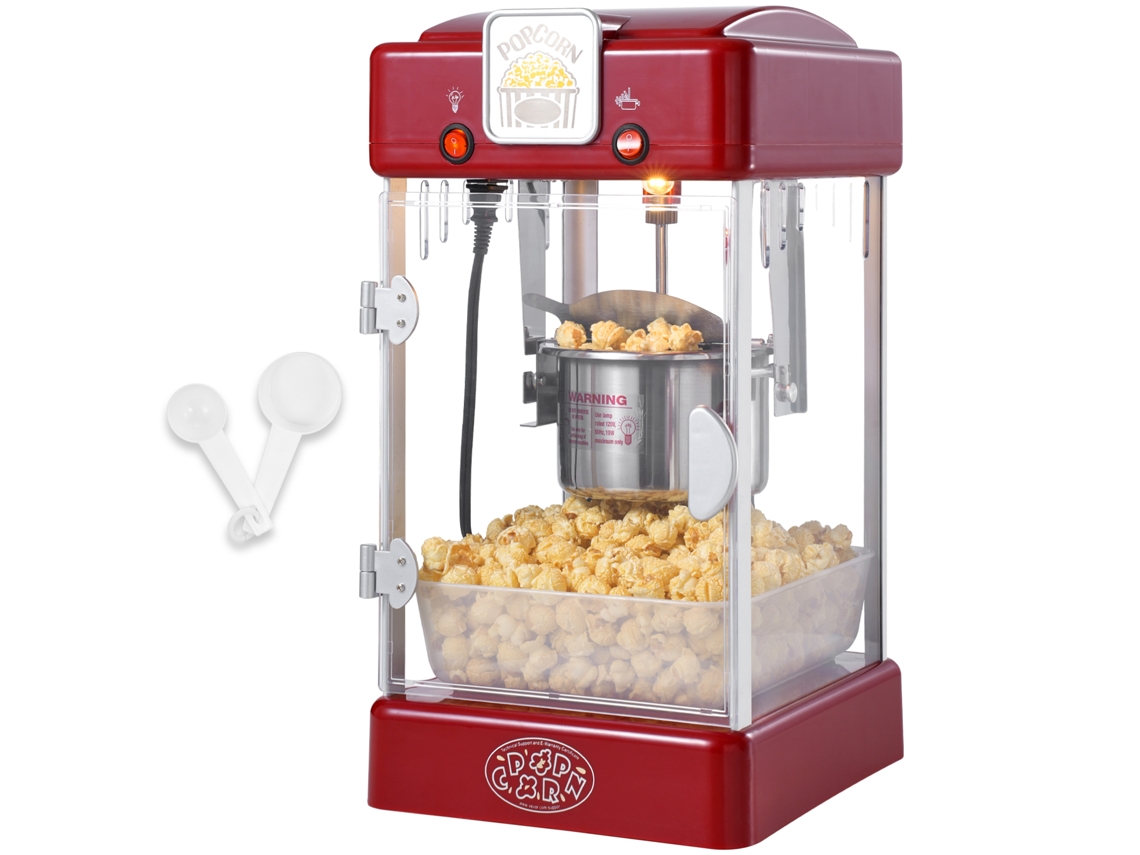 Máquina De Pipocas De Mesa Succebuy 300w, 2,5 Oz, Vermelha