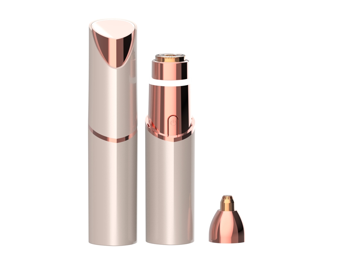 Depiladora, 2 in 1 Aparelho de Depilação Facial Feminino, Recarregável Via Usb, Aparador de Sobrancelhas SPQMENT (dourado Champagne)