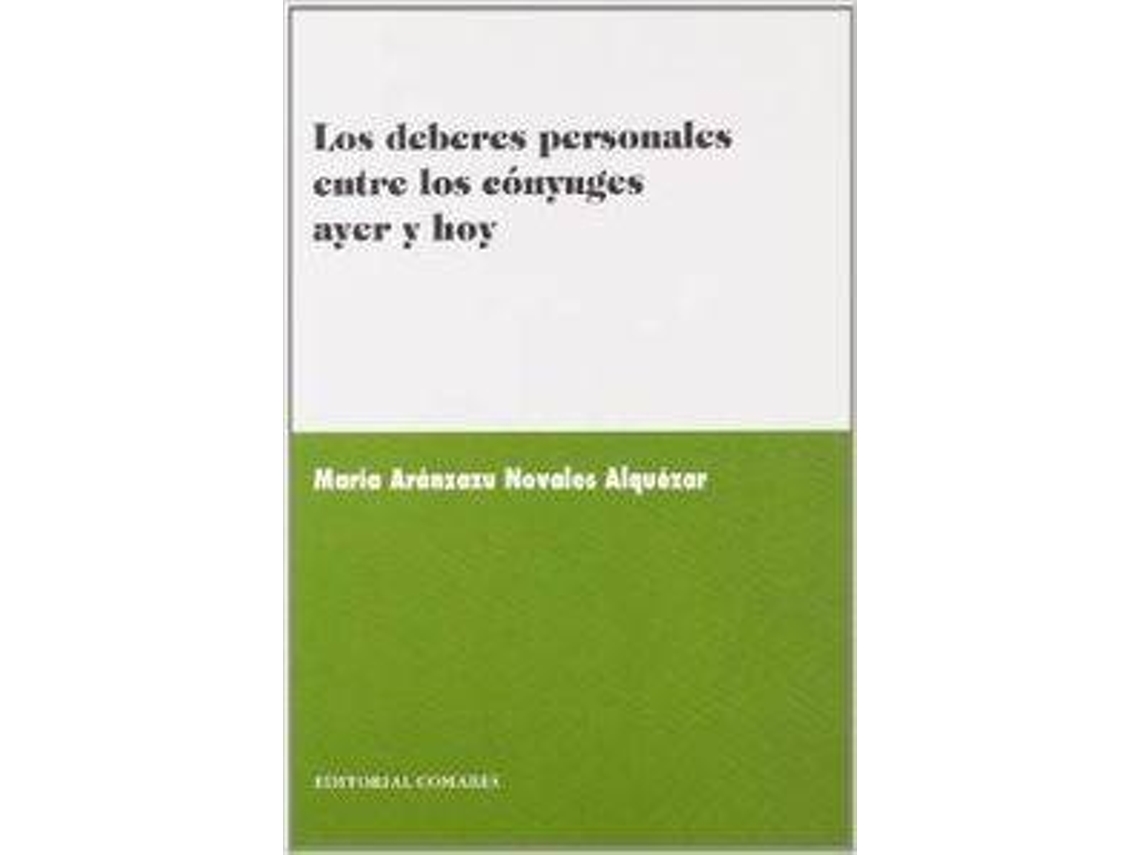 Livro Los Deberes Personales Entre Los Cónyuges Ayer Y Hoy de María Aránzazu Novales Alquézar (Espanhol)