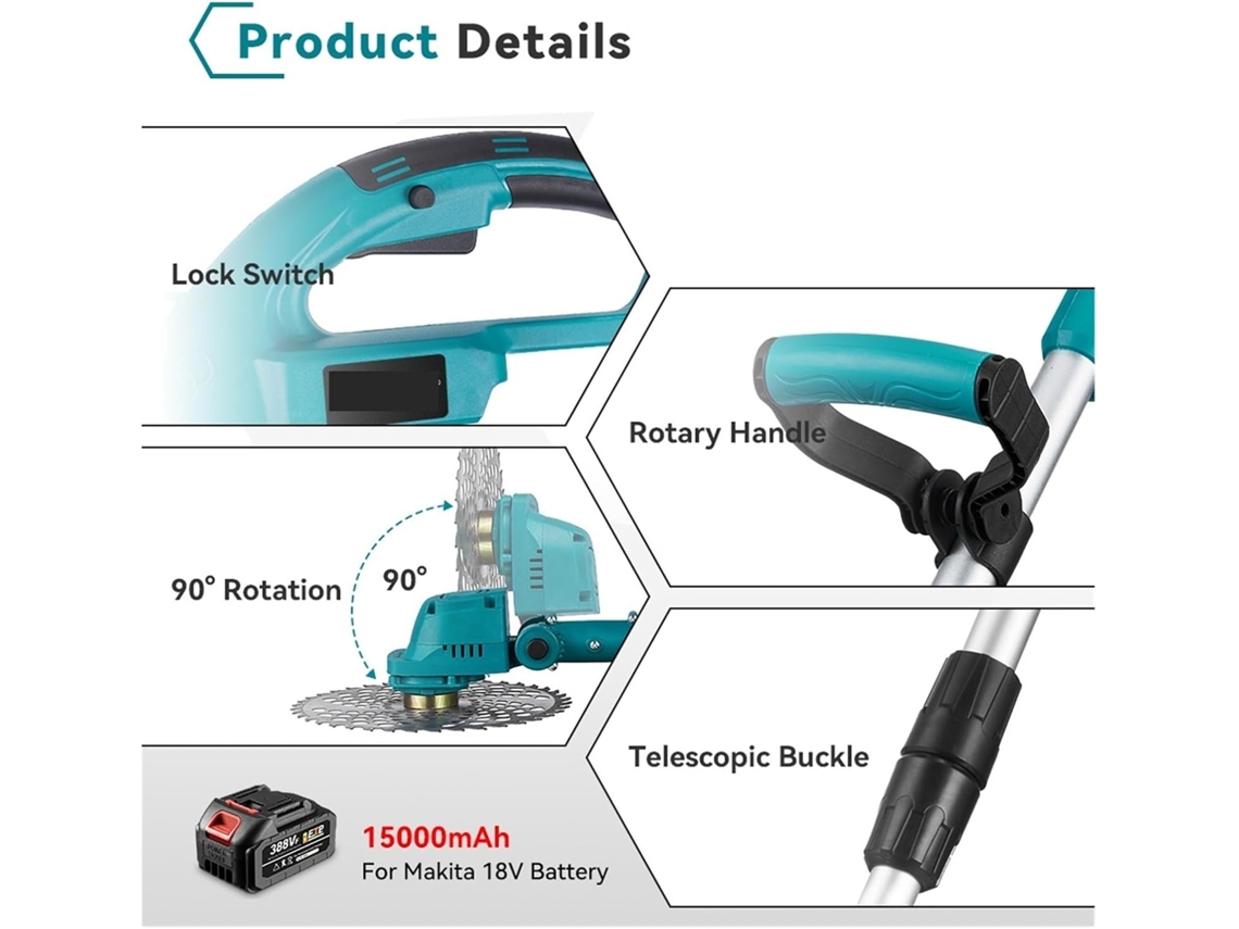 Tondeuse Électrique Sans Balais 9 Pouces SFUSHOS