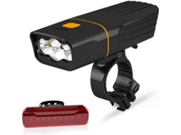 Conjunto De Luzes Bicicleta Com Farol Dianteiro E Traseiro