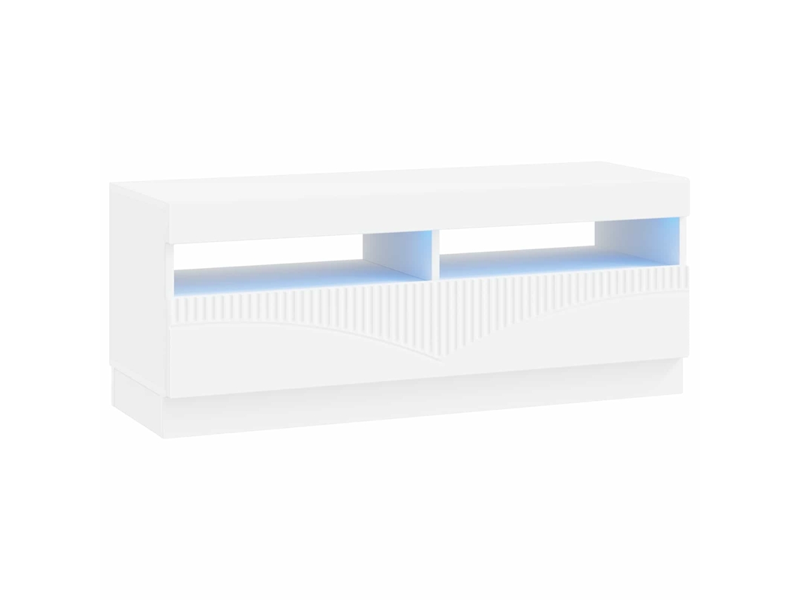 Vidaxl Gabinete De Tv Led Branco Derivados De Madeira