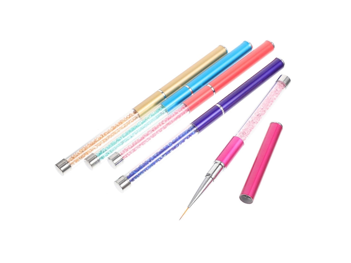 Conjunto Prático De Pincéis De Manicure, Pincéis Pequenos Para Nail Art, Pincéis Pontiagudos Para Desenhos Precisos. Ref. 4329 Loja Olysi
