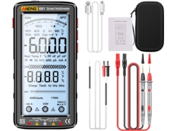 Voltímetro Digital Com Display Lcd, Capacitância, Resistência E Frequência De Alcance Automático Zeuxo