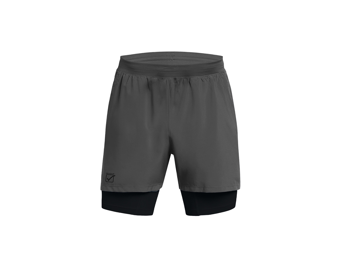 Shorts 2 em 1 Givova masculino: conforto e estilo para atividades físicas