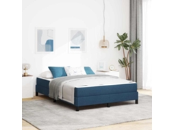 Vidaxl Cama Box Azul 160 X 200 Cm Tecido
