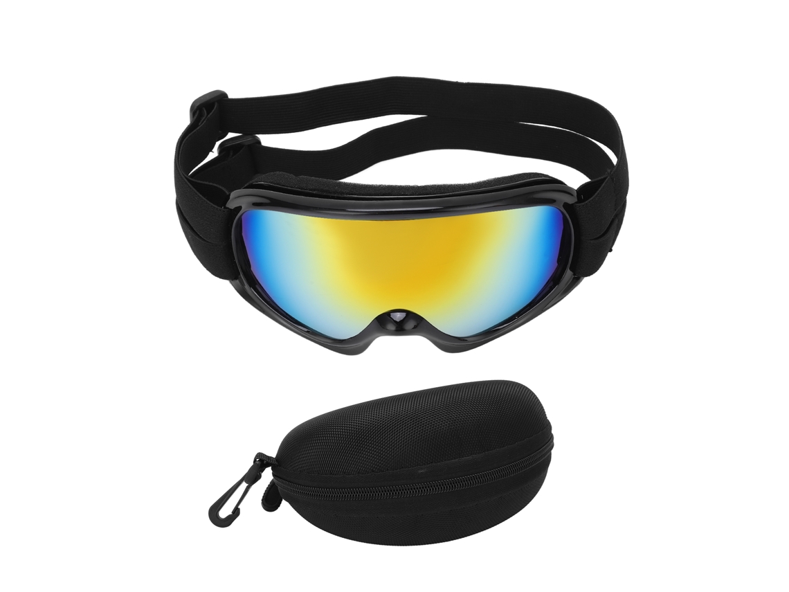 Óculos de Sol para Cães, Proteção Contra Raios UV, Elegantes, Confortáveis ​​e Refinados, para Pequenos Animais de Estimação, Preta Armação e Lentes