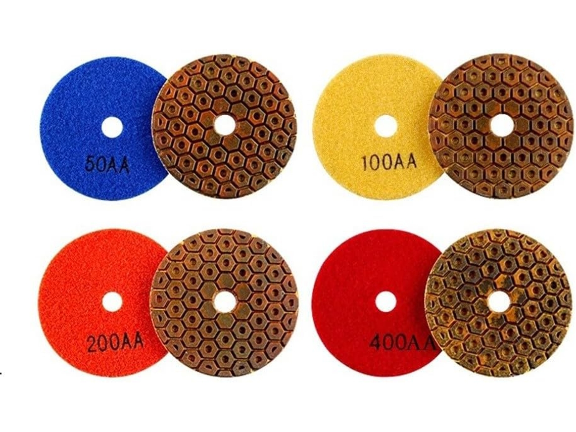 Discos De Polimento Diamantados Cobre 4 Polegadas Para Desbaste