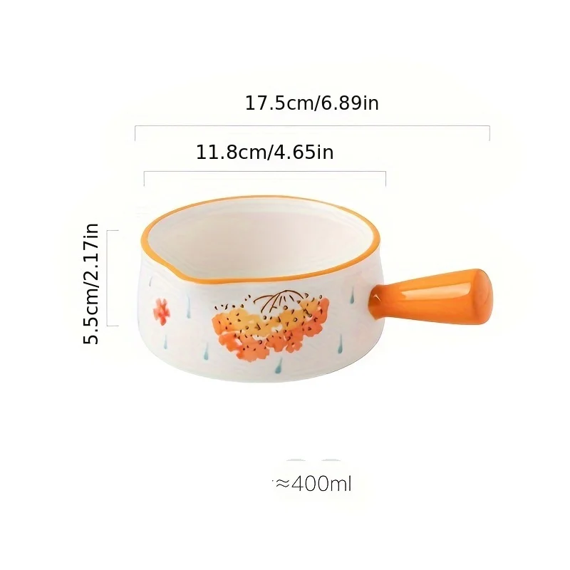 Conjunto de 18 Cm Composto por Molheira, Tigelas para Lavar os Dedos, Jarra para Leite e Escorredor, Todos Próprios para Uso em Forno. MDUG (laranja)