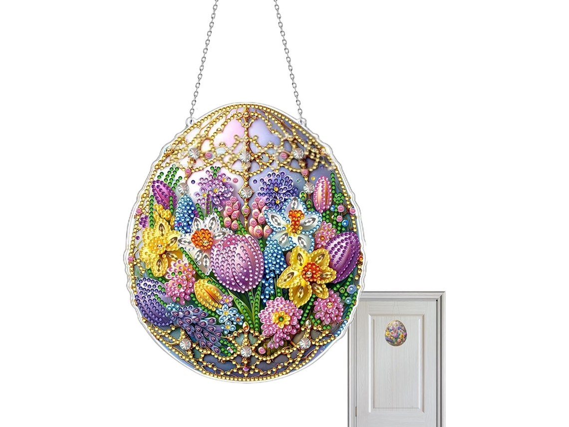 Kit De Pintura Artística Com Strass, Ovo De Páscoa, Acrílico, 5d