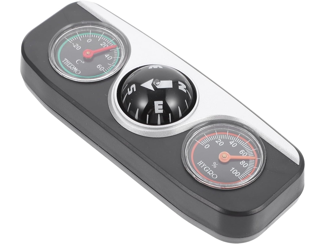 Bússola Automática Para Carro Com Termômetro Integrado Em Abs Preto, Bússola Precisa Para Painel, Ideal Para Viagens.