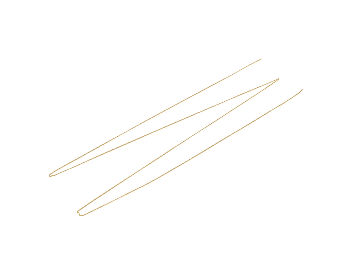 Cadena De Metal Hueca Plana 3mm Para Decoración De Uñas Artístico Punk Diy Manicura 10