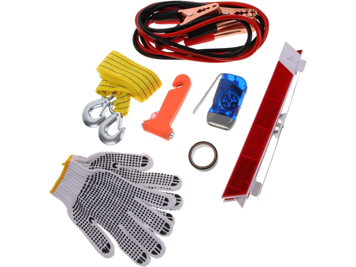 Kit De Ferramentas De Emergência Multifuncional Compacto Para Carro Com 8 Peças