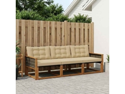 Vidaxl Conjunto De Sofás Para Exterior 3 Pcs Natural E Bege