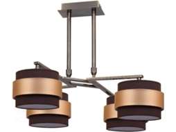 Candeeiro de Teto FABRILAMP Bremen (Castanho - Metal, Tecido - 75x60 cm)