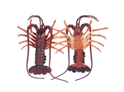 Primerox brinquedo de Lagosta de Plástico Macio Simulação Decor Restaurante Mar Frutos Infantil Cor Escura 2