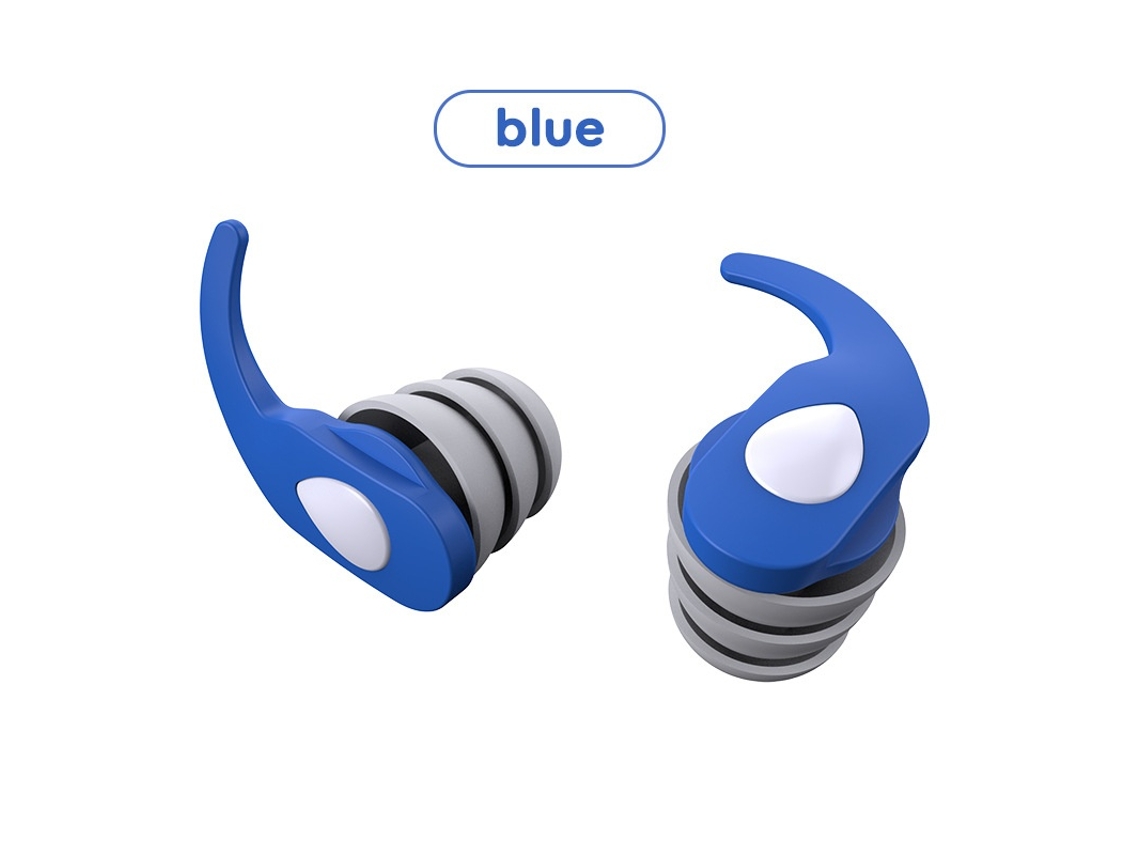 Protetor Auricular Infantil Elysve, Modelo Es500, Silicone, Azul