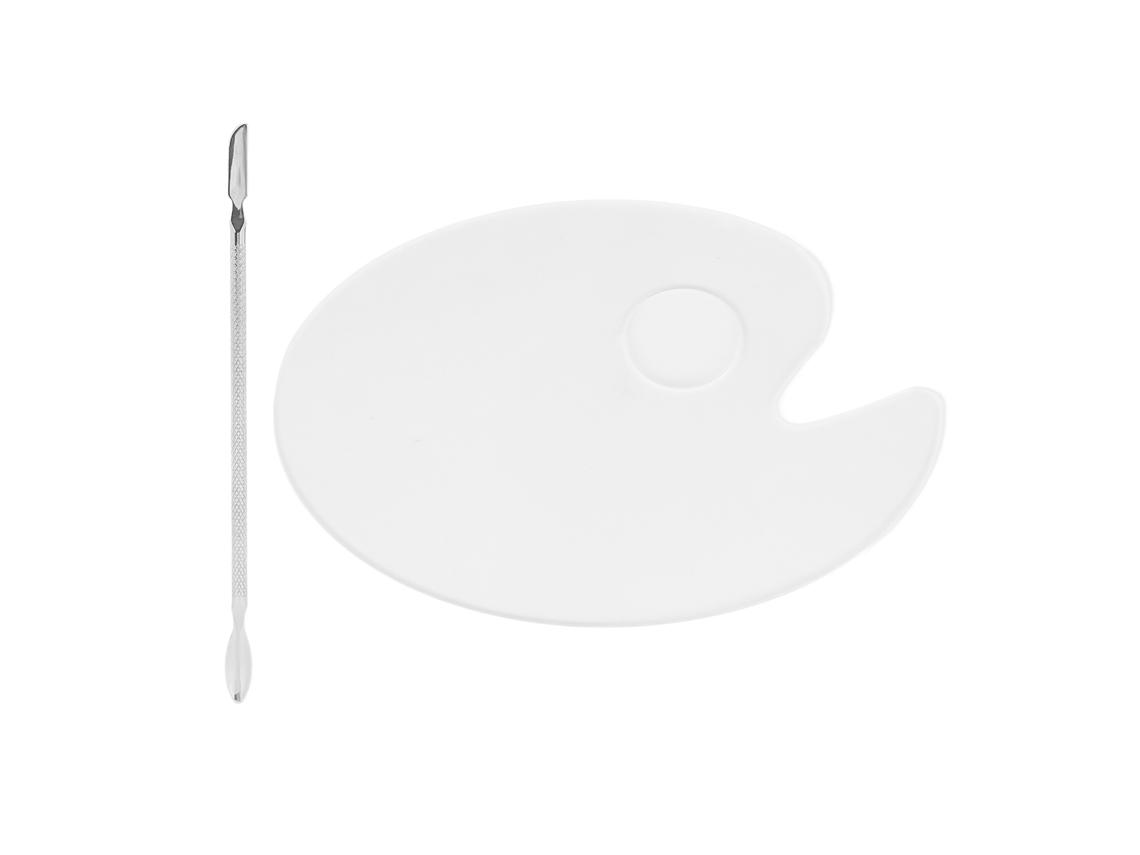 Paleta de Unhas Rebe-Clear para Maquiagem Acrílica com Espátula para Arte nas Unhas
