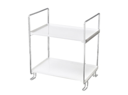Rack organizador de maquiagem mesa 2 camadas PP ferro desmontável | S/MARCA