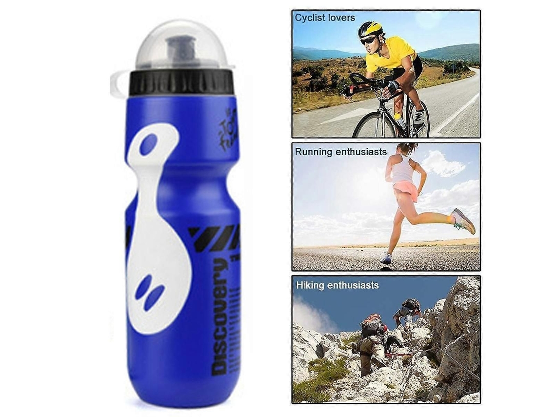Garrafa De Água De 650ml Com Suporte Para Bicicleta, Ideal Para Ciclismo De Montanha (azul E Branco).