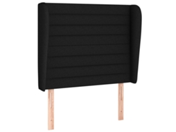 Headboard, Headboards Vidaxl Preto Tecido (103 X 23 X 118/128 Cm)