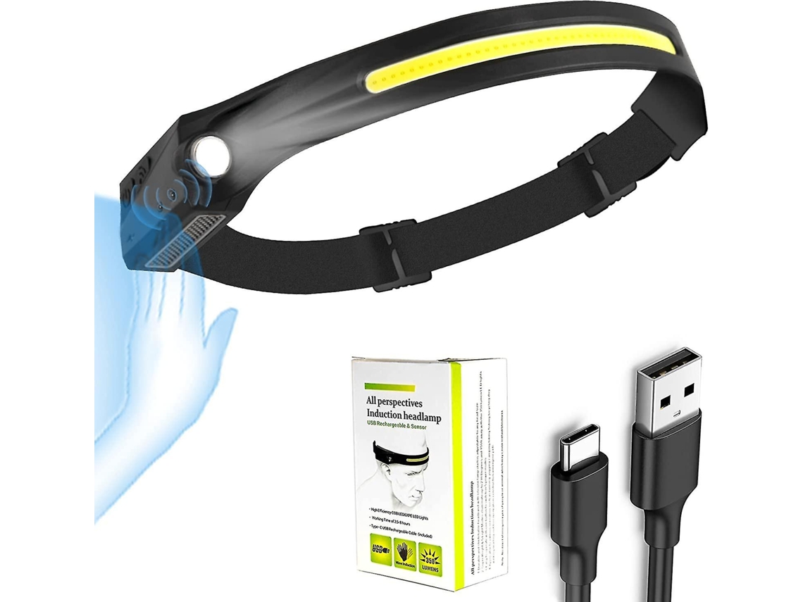 Lanterna de Cabeça Led Recarregável via USB com modo de sensor inteligente BRILVIBERA