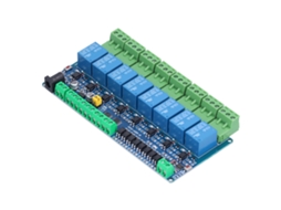 Yuru módulo de placa de saída de relé 8 canais 12v com isolação por optoacoplador e interface rs485 ttl para controle inteligente