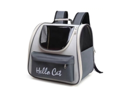 Mochila para Animais de Estimação, Portátil, Cinza AQUAFORGE
