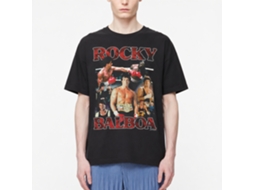 Rockinstone Rocky Movie Collage Black Adult T-shirt Size:l