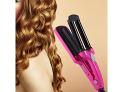 2026 rizador de Cabelo Portátil de 3 Barras com Aquecimento Rápido Ferramenta de Pentear (vermelho)