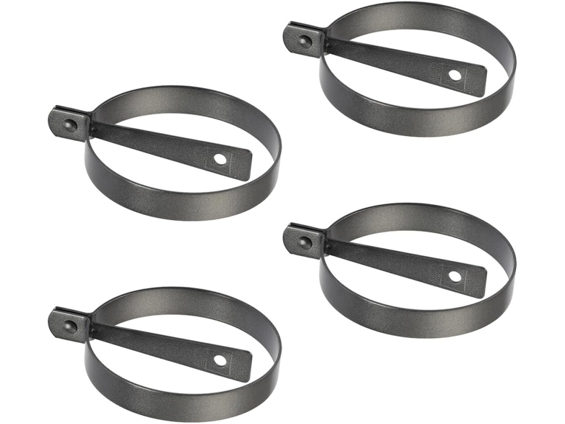Conjunto de 4 Aros Antiaderentes para Ovos, Feitos Aço Carbono, em Formato Redondo, Ideais Fritar CHABERLU