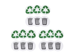 18 Etiquetas Autoadesivas Recicláveis Ambientais À Prova D'água