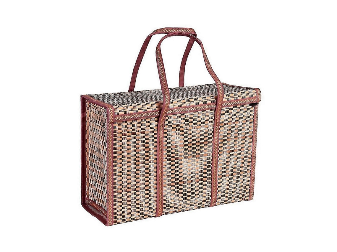 Cesta de Bambu Dobrável para Piquenique, Ideal para Guardar Frutas, Compras e Outros Alimentos. GOKOCO