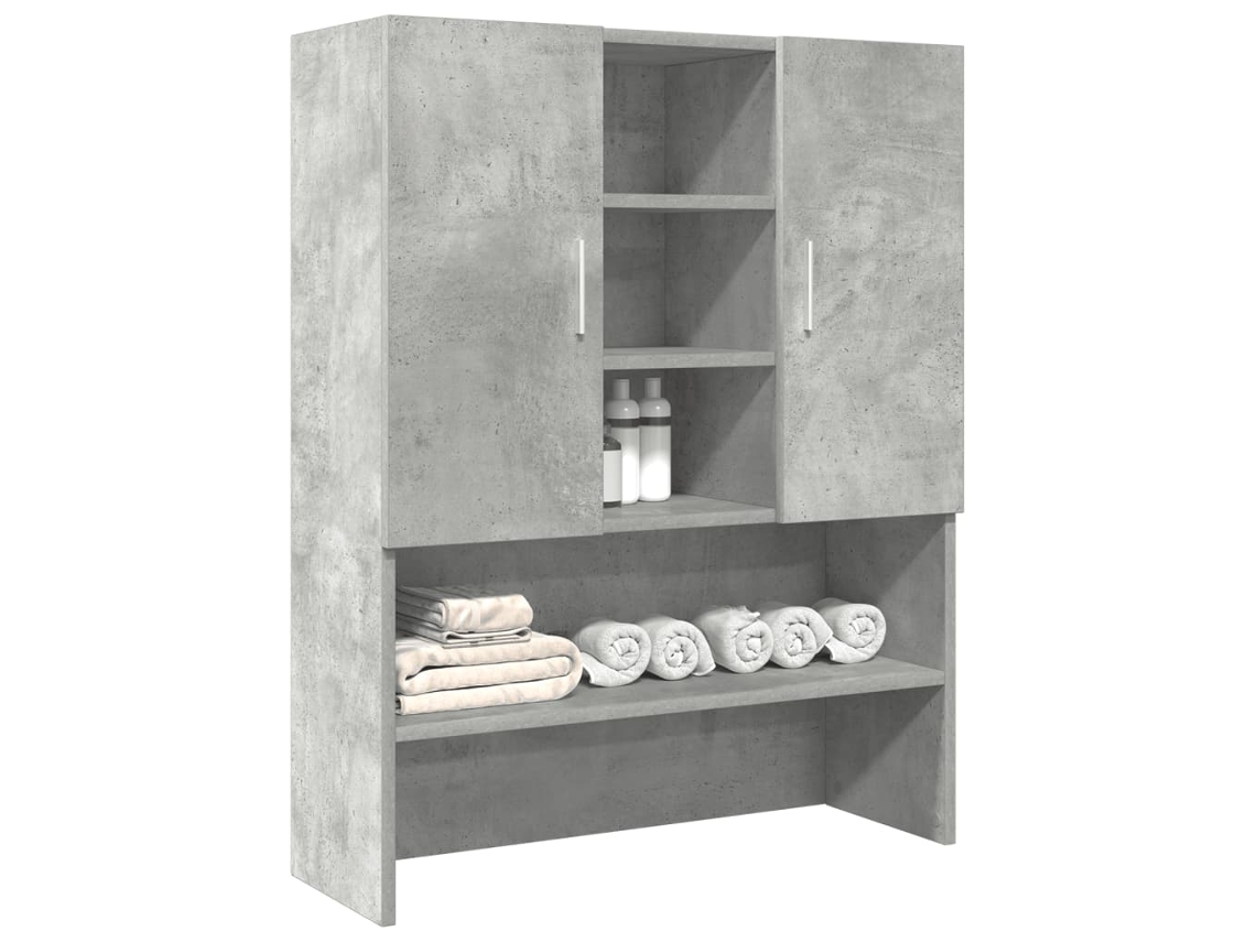 Vidaxl Armário Máquina De Lavar 70,5x25,5x90 Cm Cinzento Cimento