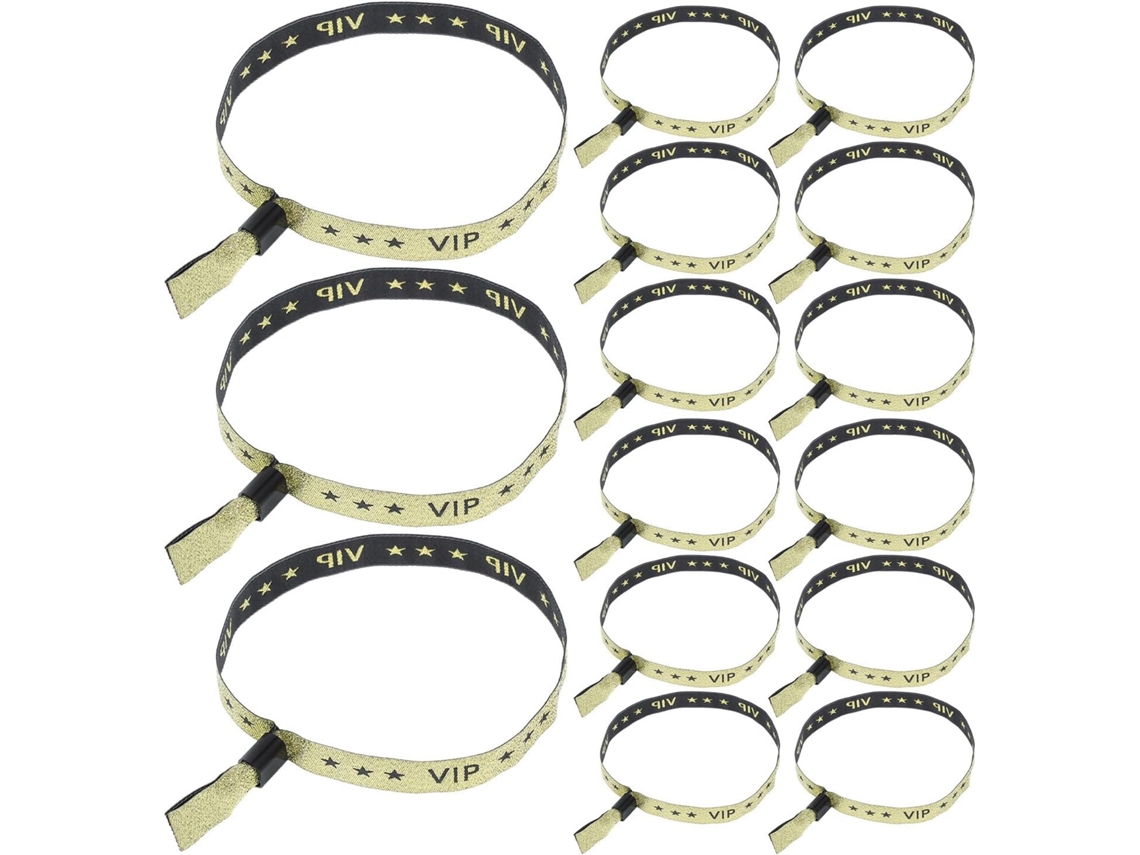 Pulseiras De Tecido Dourado Mobestech 20 Para Festivais E Shows Design Exclusivo, Longa Durabilidade E Verificação