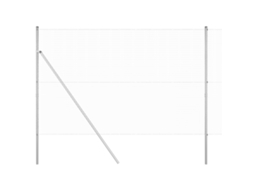 Conjunto 1 Poste De Cerca Vidaxl Prateado Aço (50 X 1,5 M)