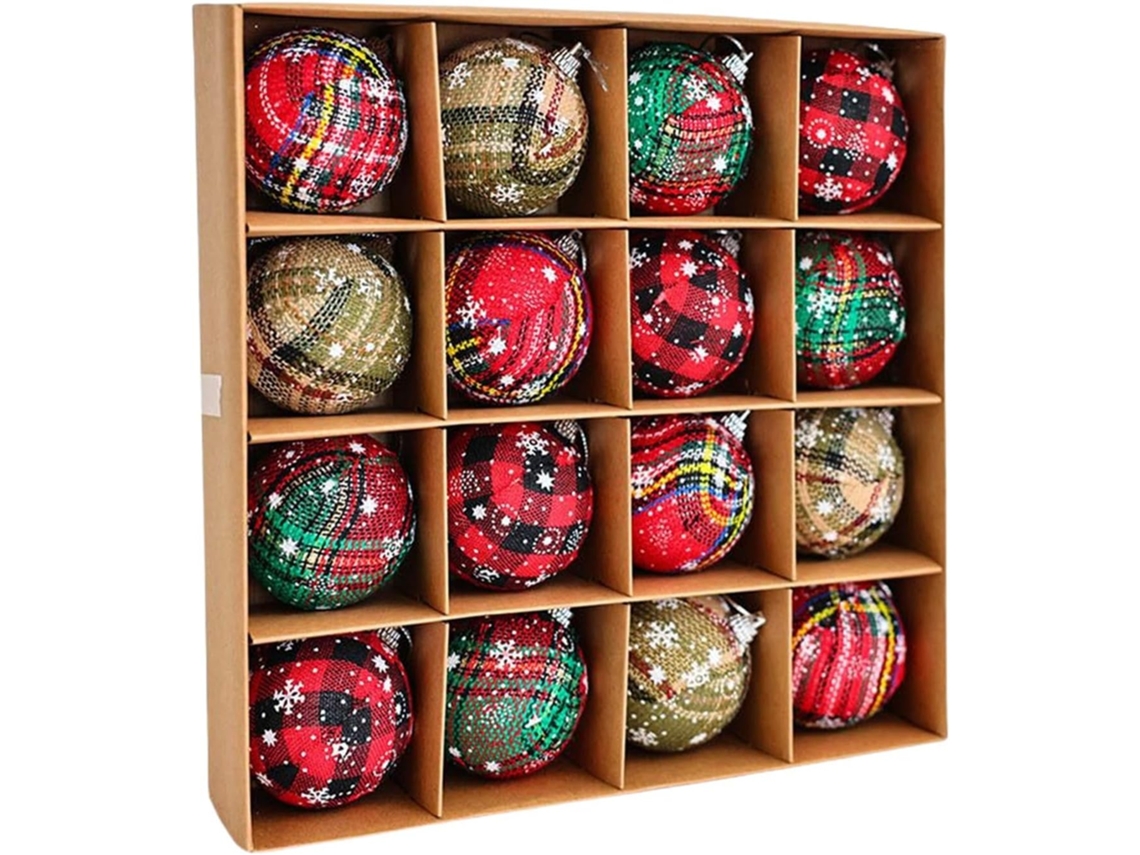Enfeites Natal Decorativos 16 Tecido Xadrez Pendurar Decoração Festiva Estar Quarto Janela Interiores Escola GOKOCO