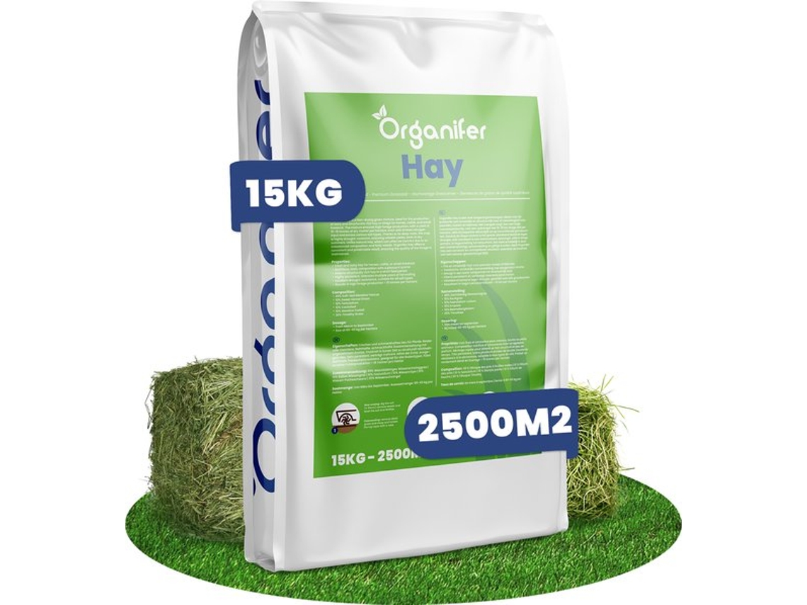 Semente De Grama Para Feno E Silagem 15 Kg Para 2.500 M2 Organifer